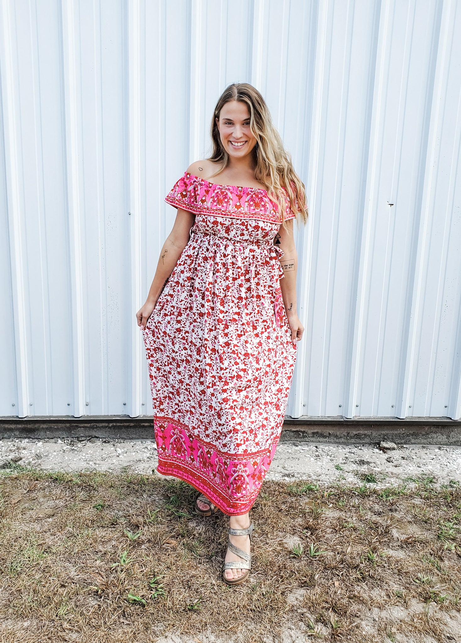 Azalea Maxi Dress - Red