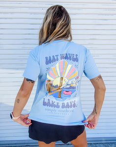 Boat Waves Lake Days Simply Southern Graphic Tee