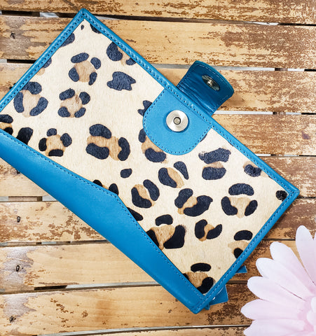 The Everything Clutch - Teal Cheetah
