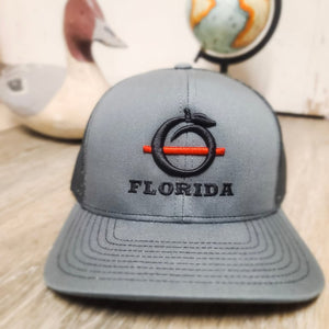 Florida Heritage Ridge Trucker Hat - Support Series Red Line