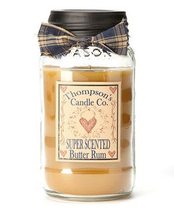 Thompson's Candle Co Mason Jar Candles - Butter Rum