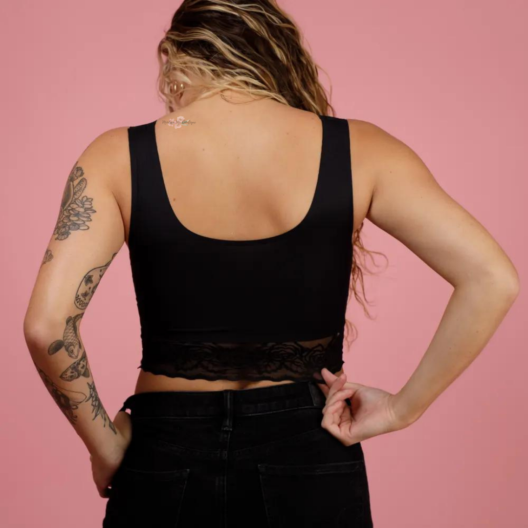 Savannah Lace Bralette- Black