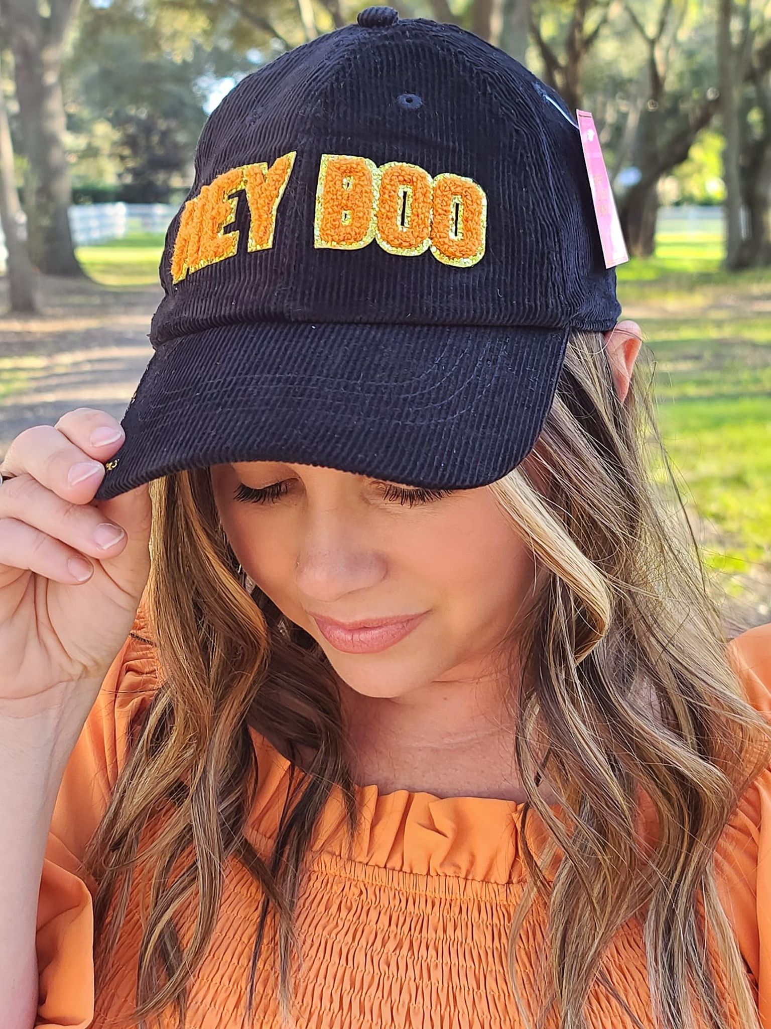 Simply Southern Distressed Hat -  Hey Boo