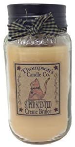 Thompson's Candle Co Mason Jar Candles - Creme Brulee