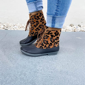 Simply Southern Duck Boots -  Leopard Print