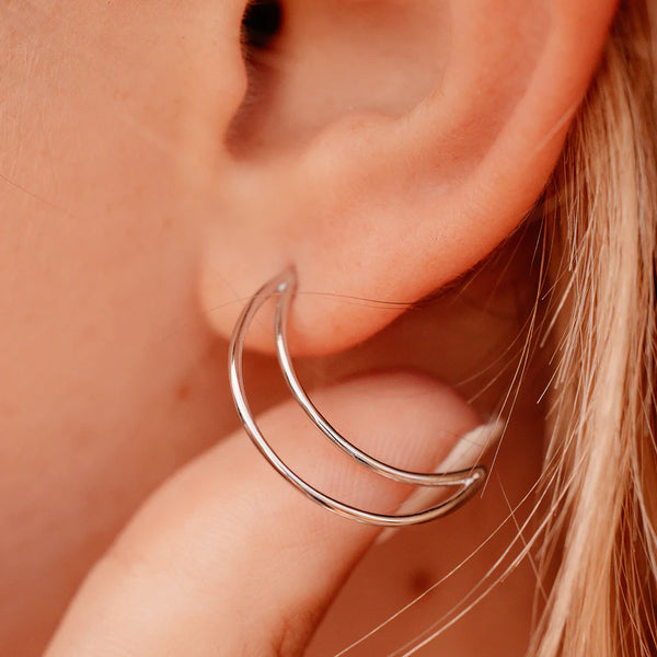 Pura Vida Crescent Hoop Earrings