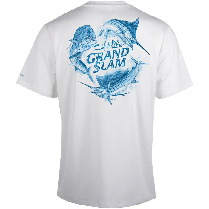 Big Slam Short Sleeve Performance Pocket Tee- White