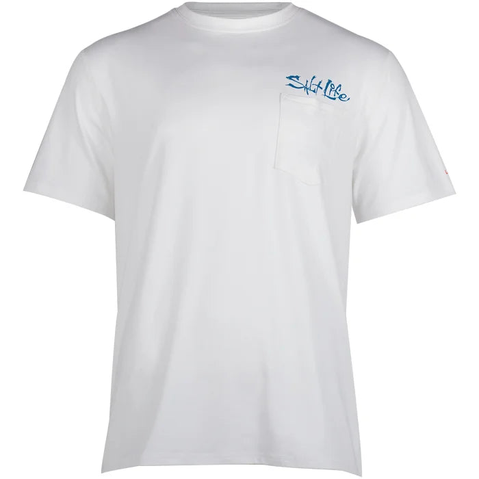 Big Slam Short Sleeve Performance Pocket Tee- White