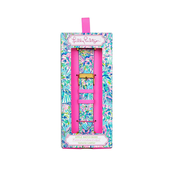 Lilly Pulitzer Genuine Leather Watchband- Cabana Cocktail