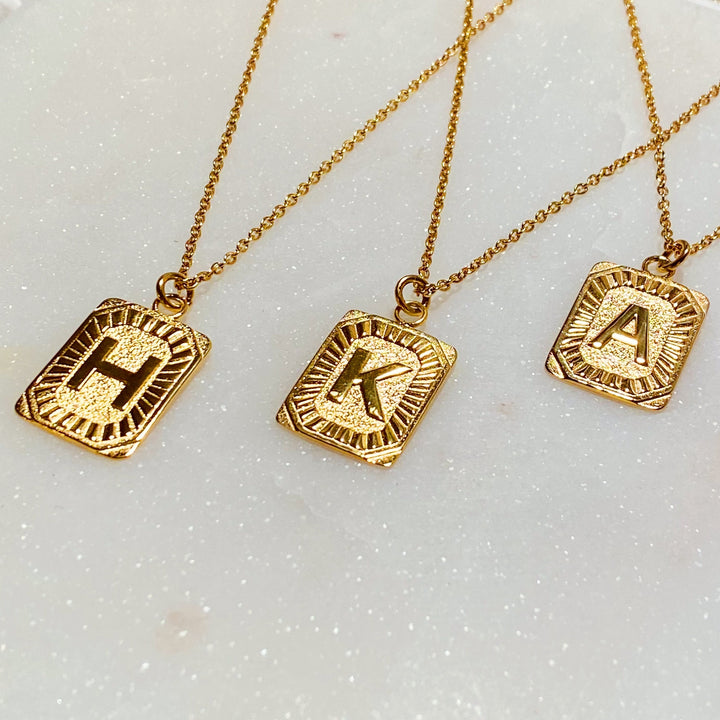 Aztec Initial Necklace
