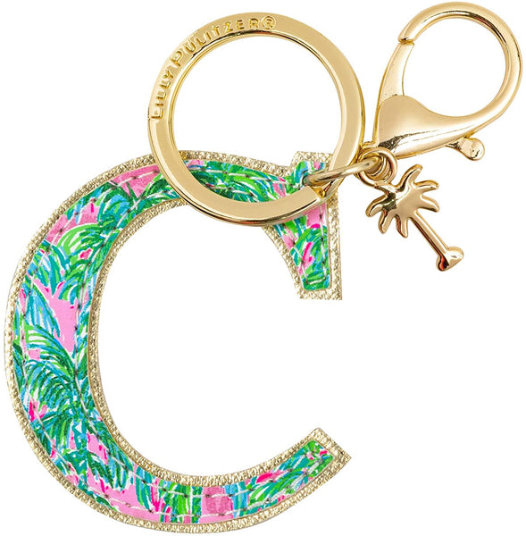 Lilly Pulitzer Leather Initial Keychain - C