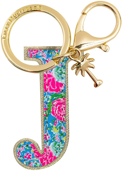 Lilly Pulitzer Leather Initial Keychain - J