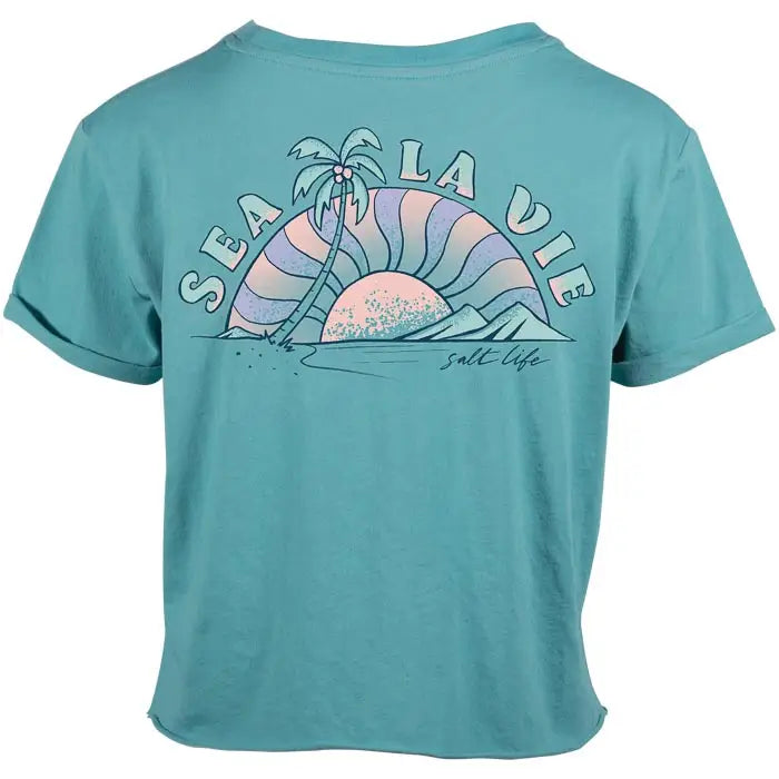 Sea La Vie Short Sleeve Cropped Tee