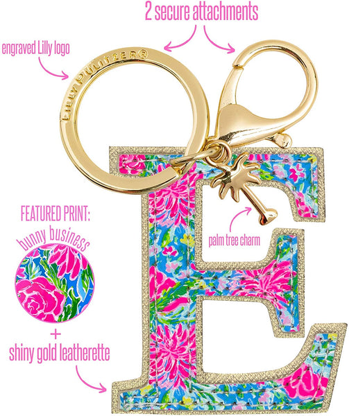 Lilly Pulitzer Leather Initial Keychain - E