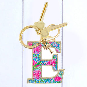 Lilly Pulitzer Leather Initial Keychain - E