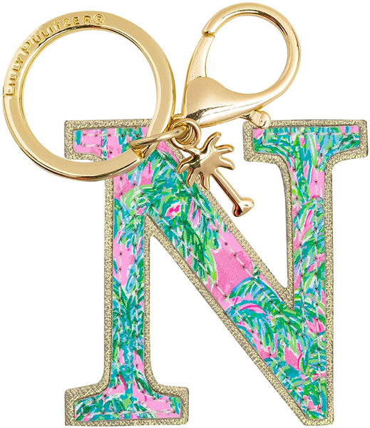 Lilly Pulitzer Leather Initial Keychain - N
