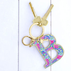 Lilly Pulitzer Leather Initial Keychain - B