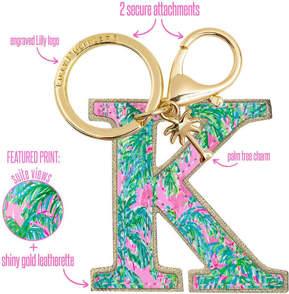 Lilly Pulitzer Leather Initial Keychain - K