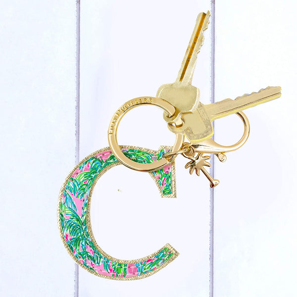 Lilly Pulitzer Leather Initial Keychain - C