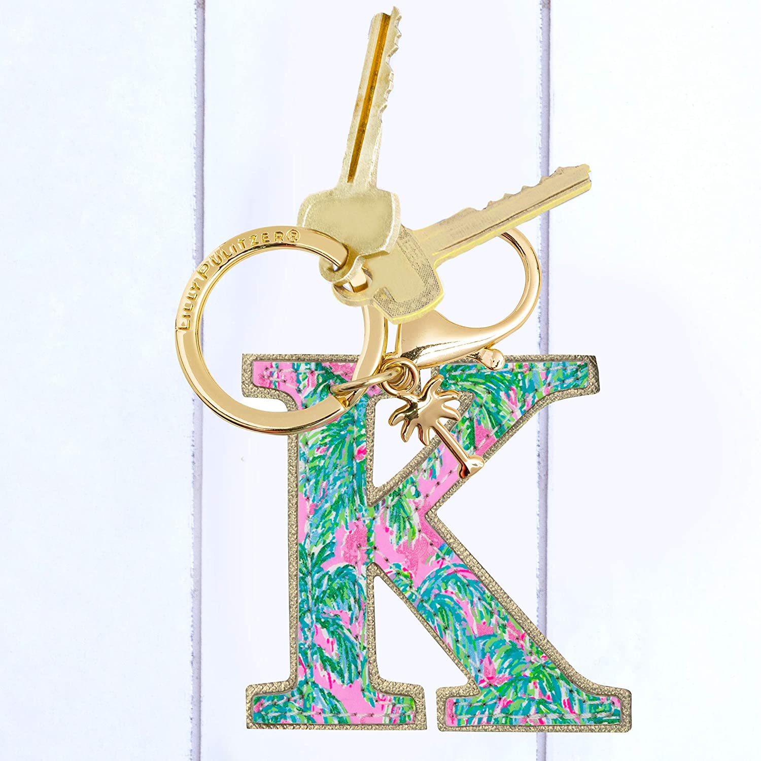 Lilly Pulitzer Leather Initial Keychain - K