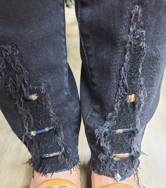 Jaylen Leopard Skinny Jeans
