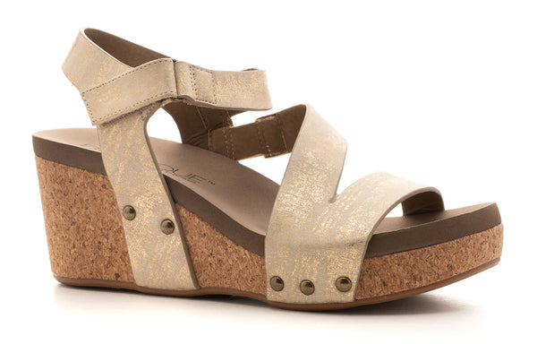 Corky's Spring Fling Wedge- Gold
