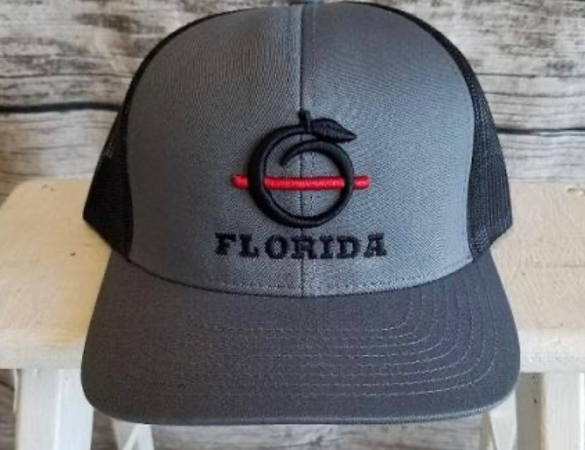 Florida Heritage Ridge Trucker Hat - Support Series Red Line