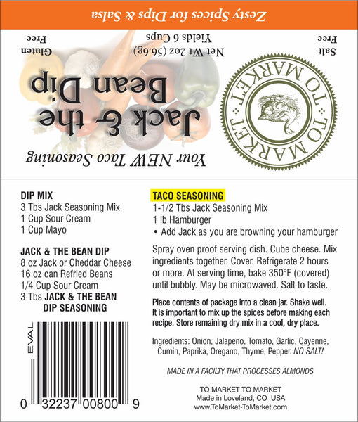 To Market Dip Seasoning Packets-  Jack & the Bean Dip