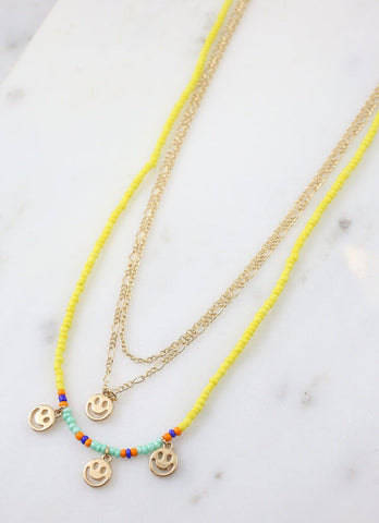 Beaded Smiley Necklace