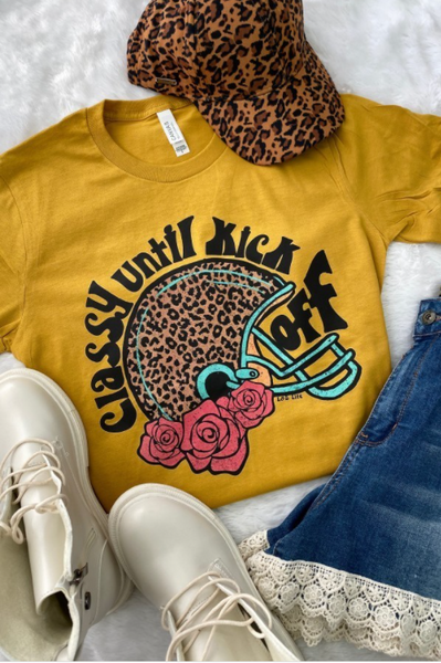 Classy Until Kick Off Leopard Top