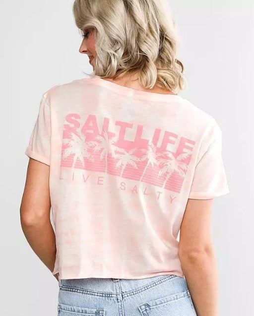 Palm Promenade Short Sleeve Cropped Top