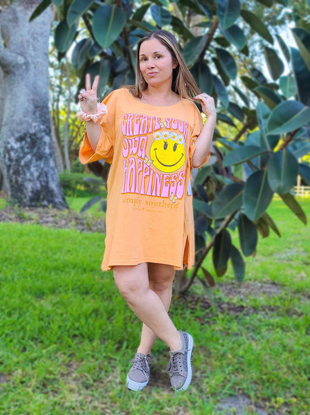 Simply Southern Create Your Own Happiness One Size T-Shirt