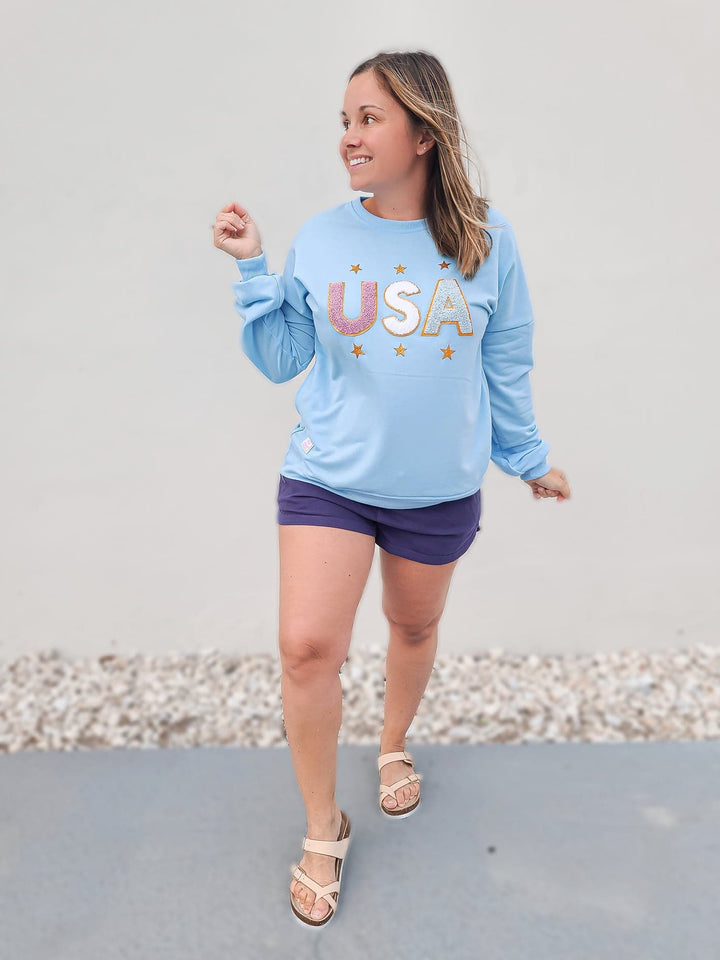 USA Sparkle Simply Southern Pullover