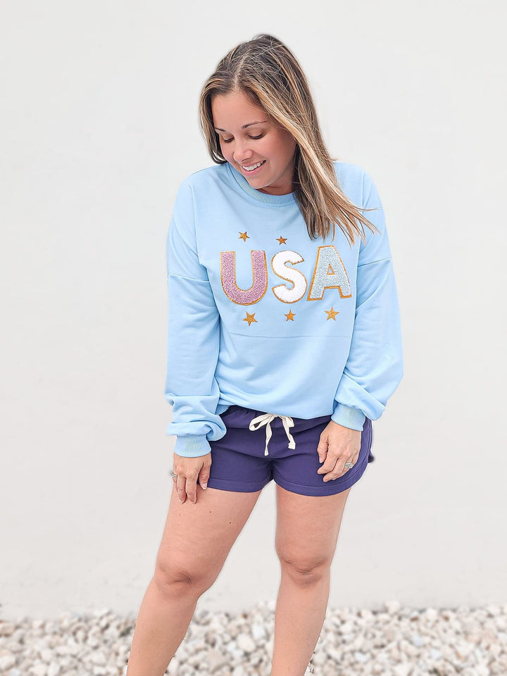 USA Sparkle Simply Southern Pullover