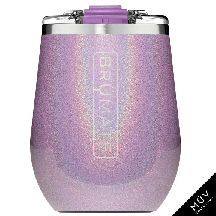 Brumate Uncork'd Wine Tumbler - Glitter Violet 14 oz