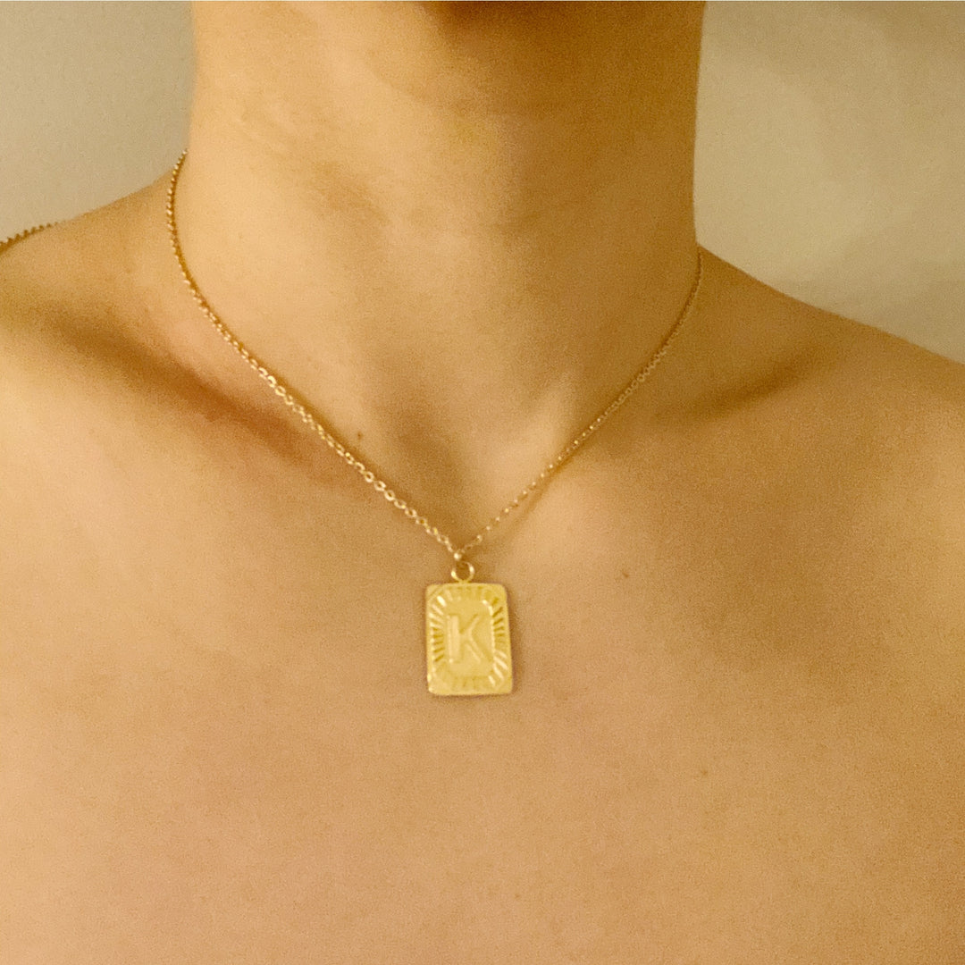 Aztec Initial Necklace