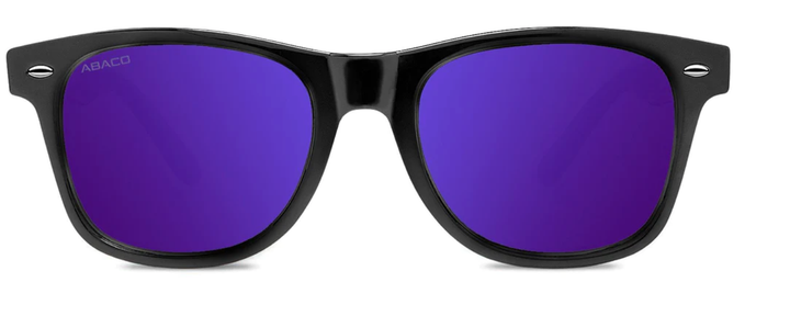 Waikiki Women Sunglasses - Gloss Black/Purple Mirror