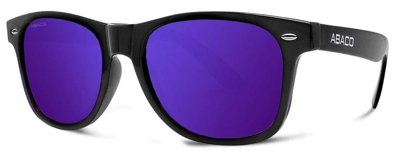 Waikiki Women Sunglasses - Gloss Black/Purple Mirror