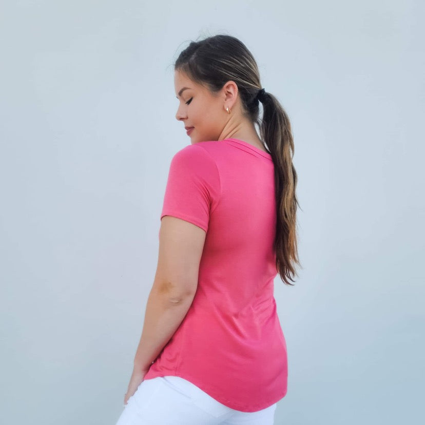 Sunset Garden Blouse- Coral