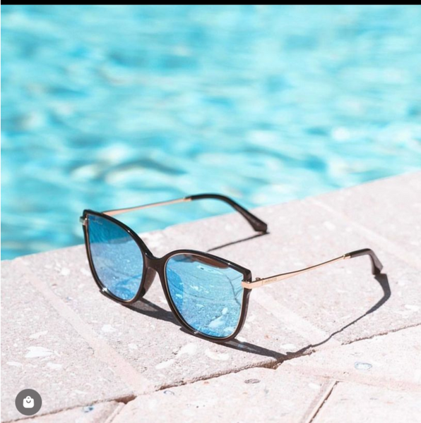 Ella Women Sunglasses -Gloss Black/Caribbean
