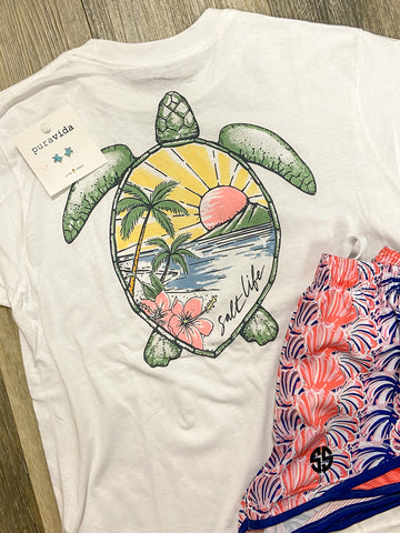 Youth Scenic Turtle  Short Sleeve Tee