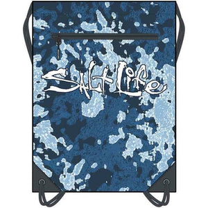 Salt Life Atlas Cinch Backpack- Blue Camo