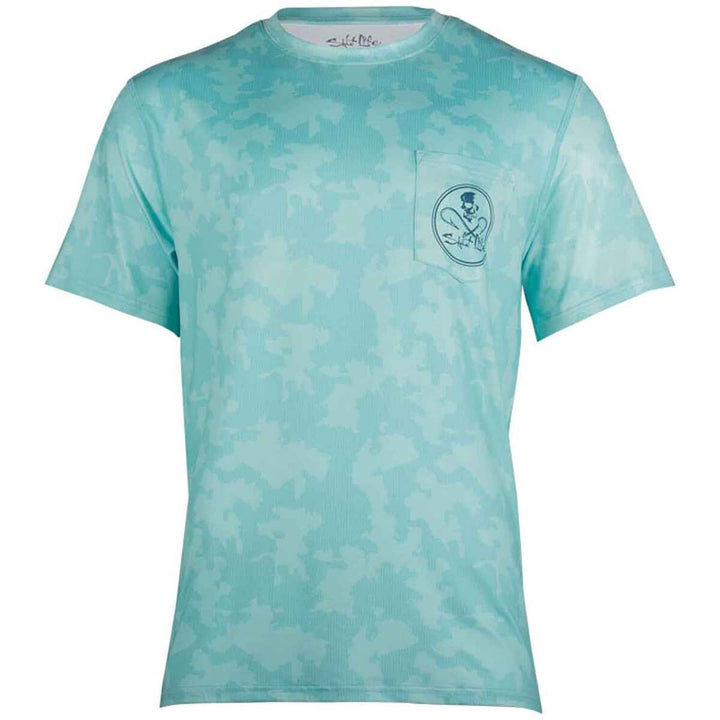 CamoX Short Sleeve Performance Pocket Tee-Aruba Blue