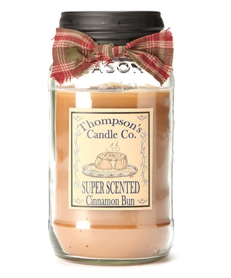 Thompson's Candle Co Mason Jar Candles - Cinnamon Bun